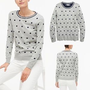 J. Crew Polka-dot Teddie sweater